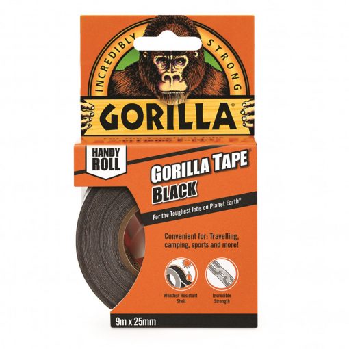 Gorilla Tape Handy Roll 9,14M X 25MM Čierna Extra Silná Lepiaca Páska