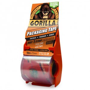   GORILLA PACKAGING TAPE BALIACA PÁSKA S DÁVKOVAČOM 18M X 72MM EXTRA SILNÁ