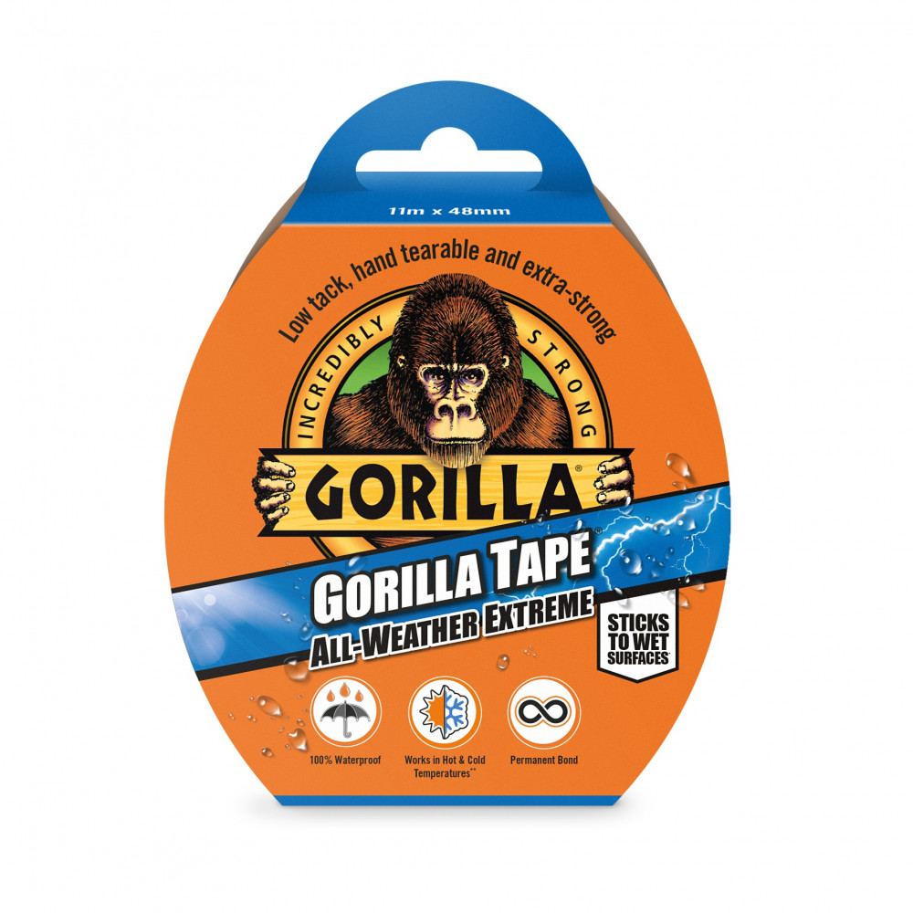 GORILLA TAPE ALL WEATHER EXTREME ČIERNA EXTRÉMNE SILNÁ LEPIACA PÁSKA ODOLNÁ VOČI VYSOKÝM TEPLOTÁM